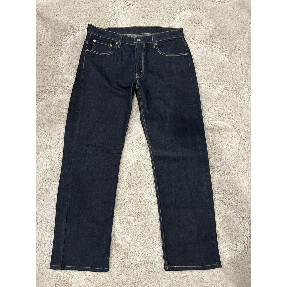 Levis 569 Jeans Mens 33x32 Blue Denim Stretch Loose Cowboy Biker Workwear